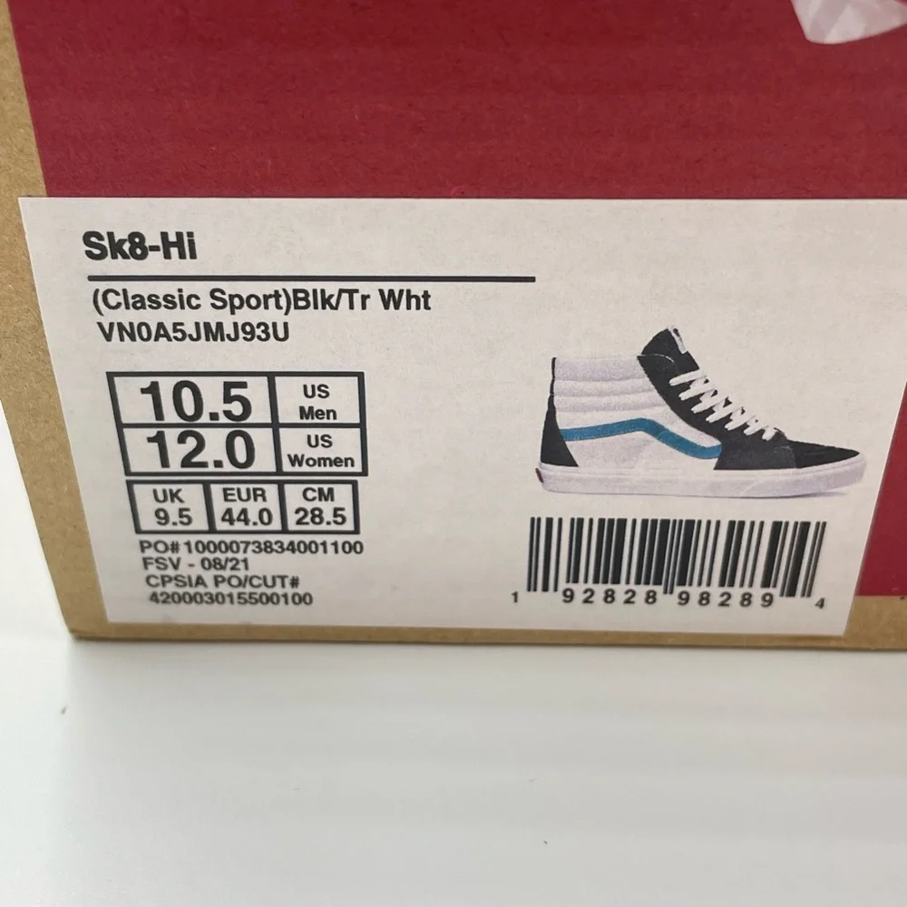 Vans Sk8-HI Skate Shoes Women’s  Sz‎ 11 & 12 Brand New!